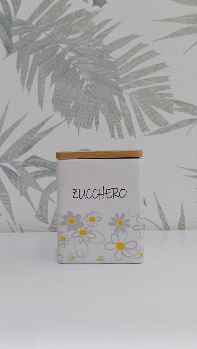 Barattolo Zucchero quadrato modello Daisy