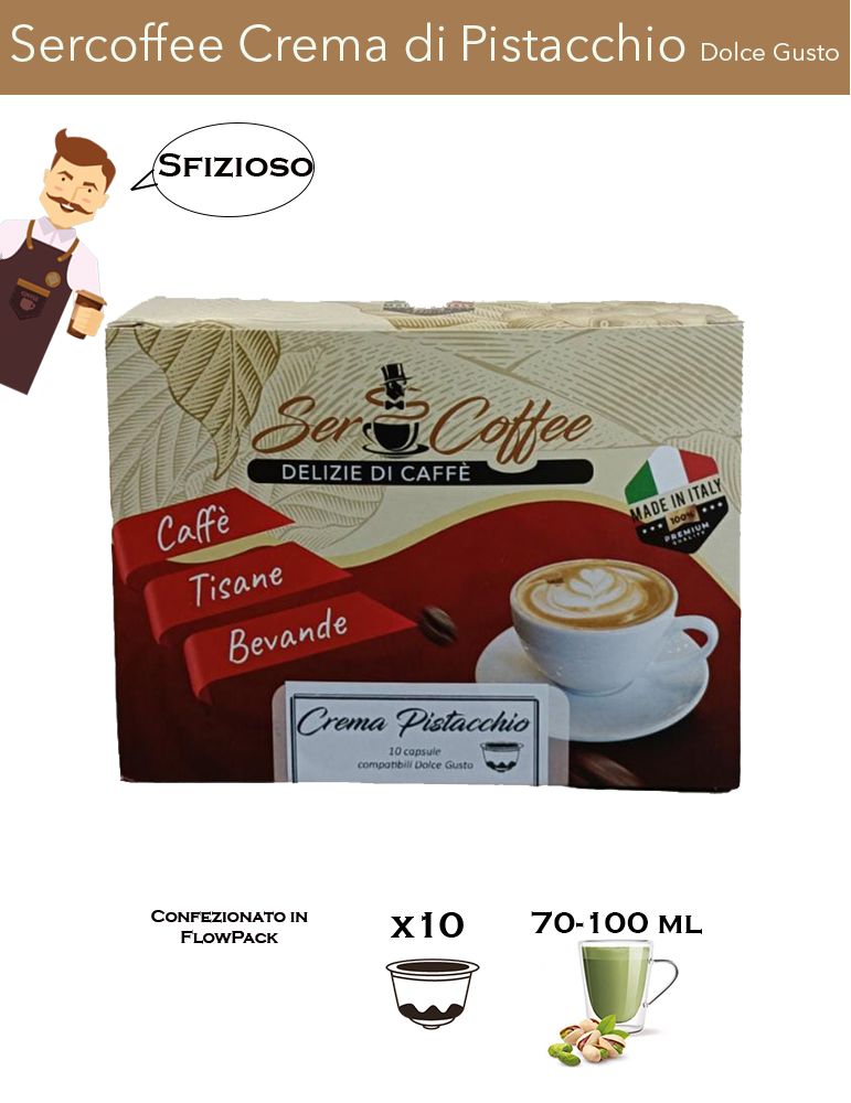 Capsule compatibili Dolce Gusto Crema al Pistacchio – 10 capsule