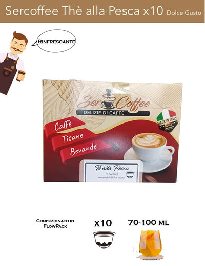 Capsule compatibili Dolce Gusto Tè Pesca – 10 capsule