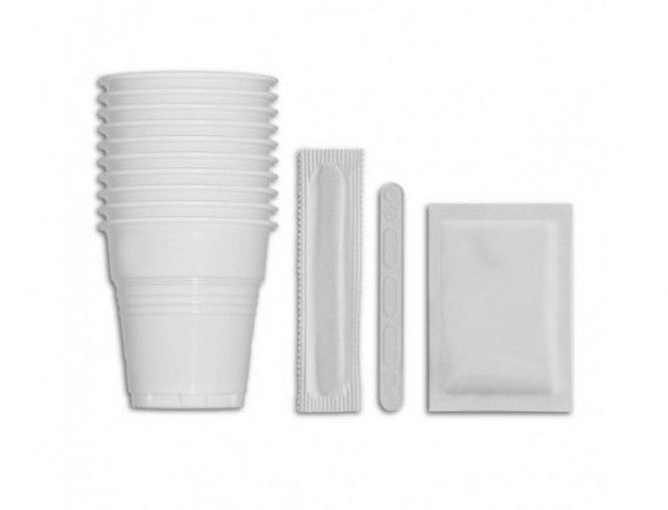 KIT BICCHIERI ZUCCHERO E PALETTINA DA 50 PZ