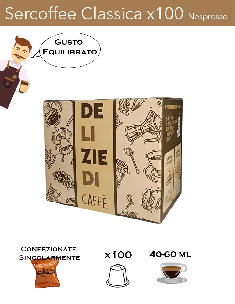 Nespresso SerCoffee Miscela Classica x100 Comp.